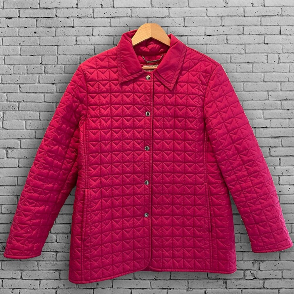 🆕 Michael Kors dark pink quilted jacket | Women's size L